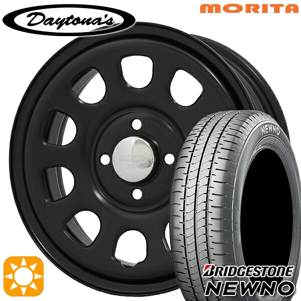 165/65R14 79S ブリヂストン ニューノ MRT DAYTONA'S G2 デイトナズ マットブラック 14インチ 5.0J 4H100 サマータイヤホイールセット