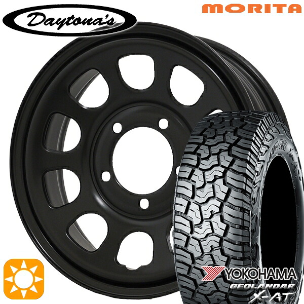 ジムニーJB23/64 215/70R16 100/97Q ヨコハマ ジオランダー X-AT G016MRT DAYTONA'S G2 デイトナズ マットブラック 16インチ 5.5J 5H139.7 サマータイヤホイールセット