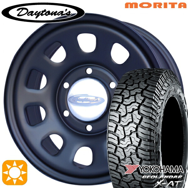 200系ハイエース 215/70R16 100/97Q ヨコハマ ジオランダー X-AT G016 MRT DAYTONA'S G2 デイトナズ マットブラック 16インチ 6.5J 6H139.7 サマータイヤホイールセット