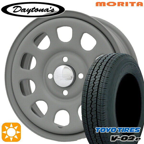 軽トラ軽バン用 145/80R12 80/78N トーヨー V02E V-02E MRT DAYTONA'S G2 デイトナズ マットグレー 12インチ 新品サマータイヤホイール 4本セット 送料無料
