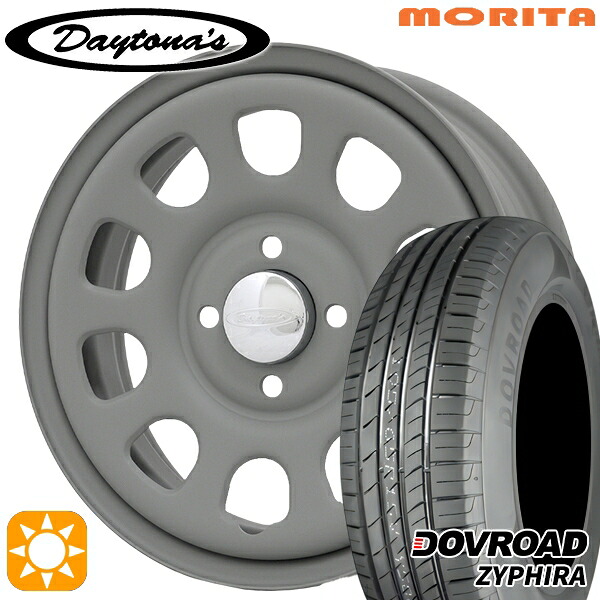 155/65R14 75T DOVROAD ザイファイラ MRT DAYTONA'S G2 デイトナズ マットグレー 14インチ 5.0J 4H100 サマータイヤホイールセット