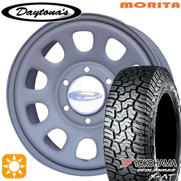 200系ハイエース 215/70R16 100/97Q ヨコハマ ジオランダー X-AT G016 MRT DAYTONA'S G2 デイトナズ マットグレー 16インチ 6.5J 6H139.7 サマータイヤホイールセット