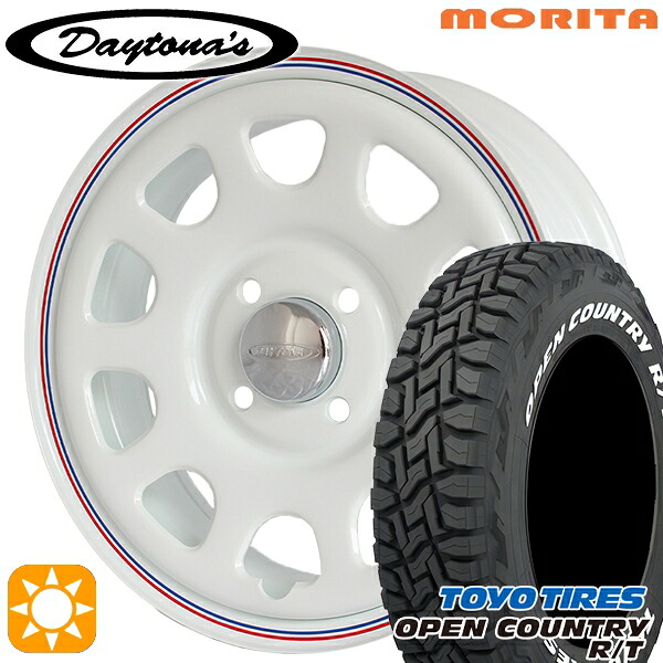 ソリオ タフト 165/65R15 81Q トーヨー オープンカントリー R/T ホワイトレター MRT DAYTONA'S G2 デイトナズ ホワイト 15インチ 5.0J 4H100 サマータイヤホイールセット