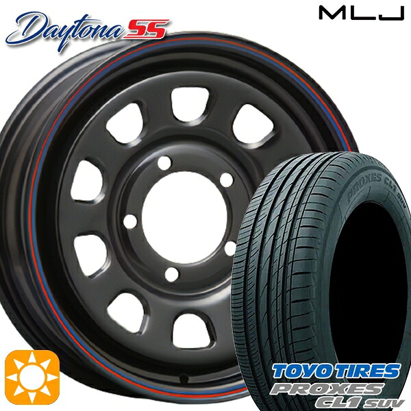 ジムニー 175/80R16 91S トーヨー プロクセス CL1 SUV MLJ デイトナ SS ブラック 16インチ 5.5J 5H139.7 サマータイヤホイールセット｜タイヤホイール激安王国