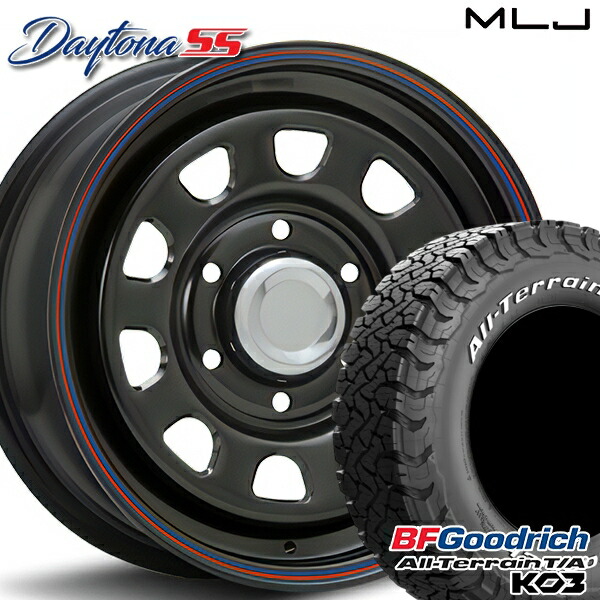 215/70R16 100/97S RWL BFグッドリッチ オールテレーン T/A KO3 MLJ デイトナ SS ブラック 16インチ 7.0J 6H139.7 サマータイヤホイールセット