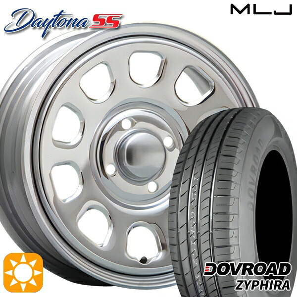 エブリィワゴン 165/60R14 75H DOVROAD ザイファイラ MLJ デイトナ SS クローム 14インチ 5.0J 4H100 サマータイヤホイールセット