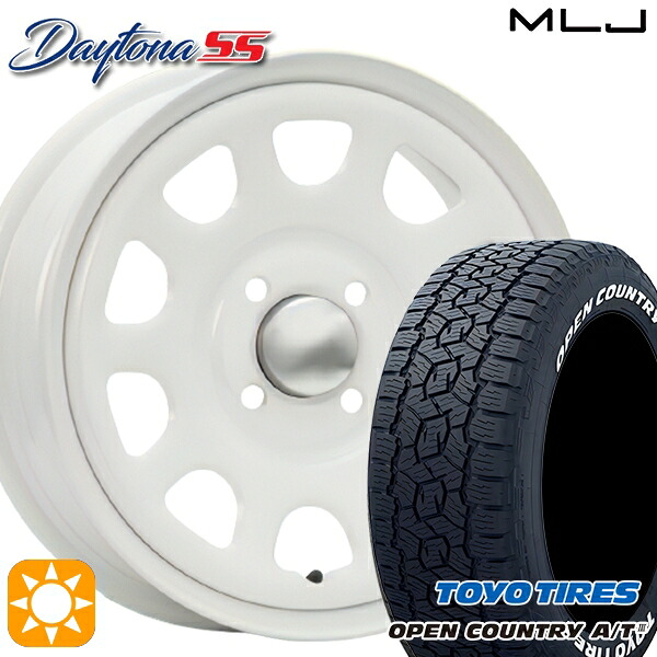 アゲ軽 165/80R14 97/95N トーヨー オープンカントリーA/T3 ホワイトレター MLJ デイトナ SS オールホワイト 14インチ 5.0J 4H100 サマータイヤホイールセット|タイヤホイール激安王国