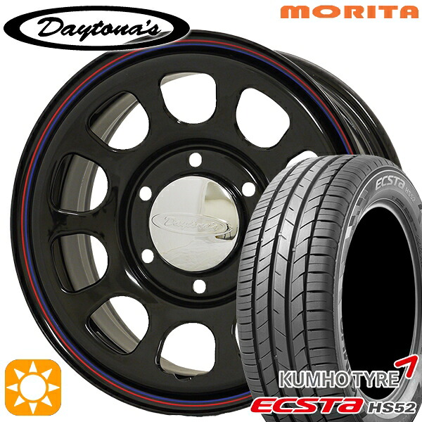 4/10ﾎﾟｲﾝﾄ10倍★200系ハイエース 215/60R17 100V XL クムホ エクスタ HS52 MRT DAYTONA'S デイトナズ ブラック 17インチ 6.5J 6H139.7 サマータイヤホイールセット