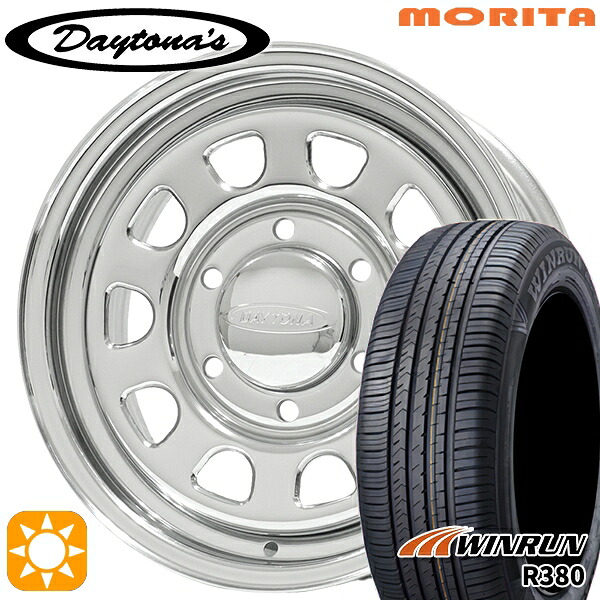 200系ハイエース 215/60R17 96V ウィンラン R380 MRT DAYTONA'S デイトナズ クローム 17インチ 6.5J 6H139.7 サマータイヤホイールセット