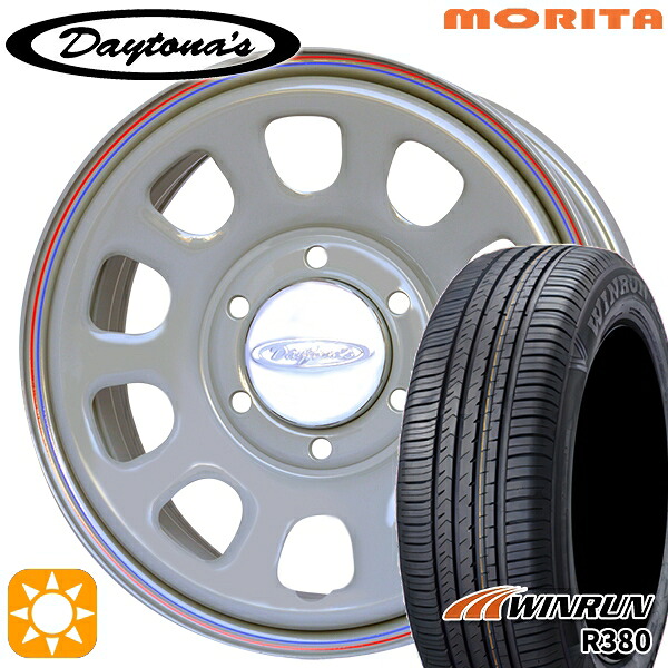 200系ハイエース 215/60R17 96V ウィンラン R380 MRT DAYTONA'S デイトナズ グレー 17インチ 6.5J 6H139.7 サマータイヤホイールセット