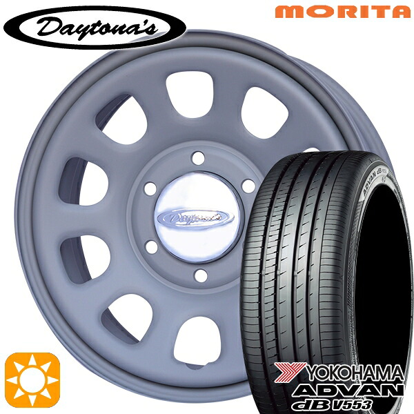 200系ハイエース 215/60R17 96H ヨコハマ アドバンデシベル V553 MRT DAYTONA'S デイトナズ マットグレー 17インチ 6.5J 6H139.7 サマータイヤホイールセット