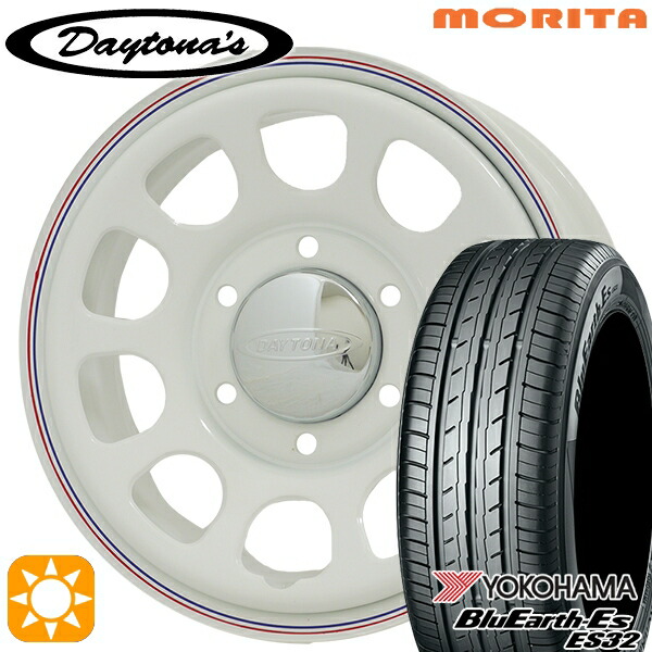 200系ハイエース 215/60R17 96H ヨコハマ ブルーアース ES32 MRT DAYTONA'S デイトナズ ホワイト 17インチ 6.5J 6H139.7 サマータイヤホイールセット 68,365円