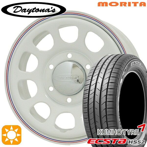 4/10ﾎﾟｲﾝﾄ10倍★200系ハイエース 215/60R17 100V XL クムホ エクスタ HS52 MRT DAYTONA'S デイトナズ ホワイト 17インチ 6.5J 6H139.7 サマータイヤホイールセット