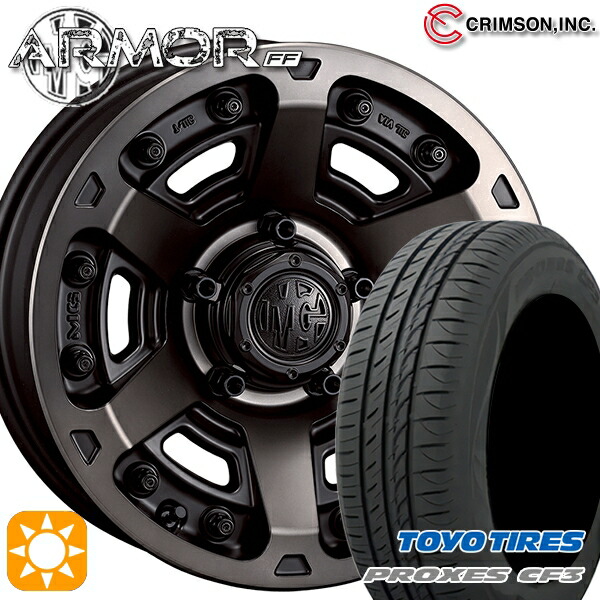 215/60R16 95H トーヨー プロクセス CF3 クリムソン MGアーマー MBC 16インチ 7.0J 5H114.3 サマータイヤホイールセット 103,510円