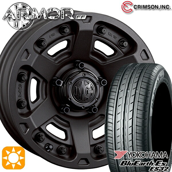215/65R16 98H ヨコハマ ブルーアース ES32 クリムソン MGアーマー SB 16インチ 7.0J 5H114.3 サマータイヤホイールセット