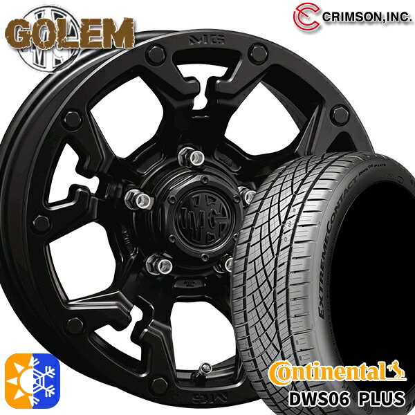 215/50R17 95W XL コンチネンタル DWS06+ クリムソン MG ゴーレム マットブラック 17インチ 7.0J 5H114.3 オールシーズンタイヤホイールセット|タイヤホイール激安王国