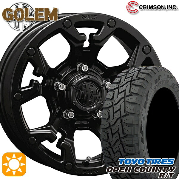 225/60R17 99Q トーヨー オープンカントリー R/T クリムソン MG ゴーレム マットブラック 17インチ 7.0J 5H114.3 サマータイヤホイールセット|タイヤホイール激安王国