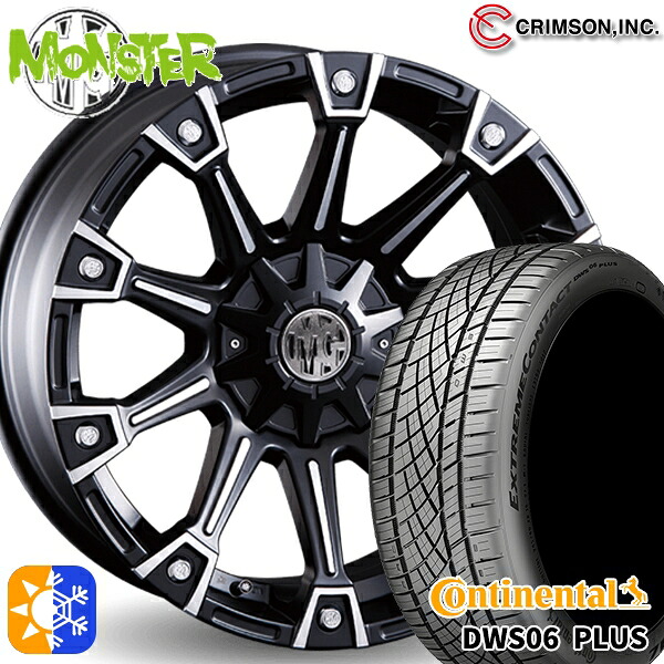 215/50R17 95W XL コンチネンタル DWS06+ クリムソン MG モンスター ブラックポリッシュ 17インチ 7.0J 10H114.3/127 オールシーズンタイヤホイールセット