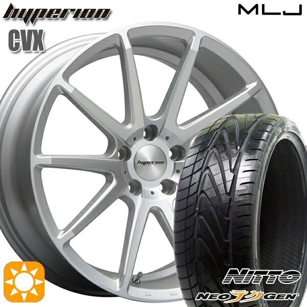 245/30R20 90W XL ニットー NEOテクGEN MLJ ハイペリオン CVX セミグロスポリッシュ/シルバー 20インチ 8.5J 5H114.3 サマータイヤホイールセット｜タイヤホイール激安王国