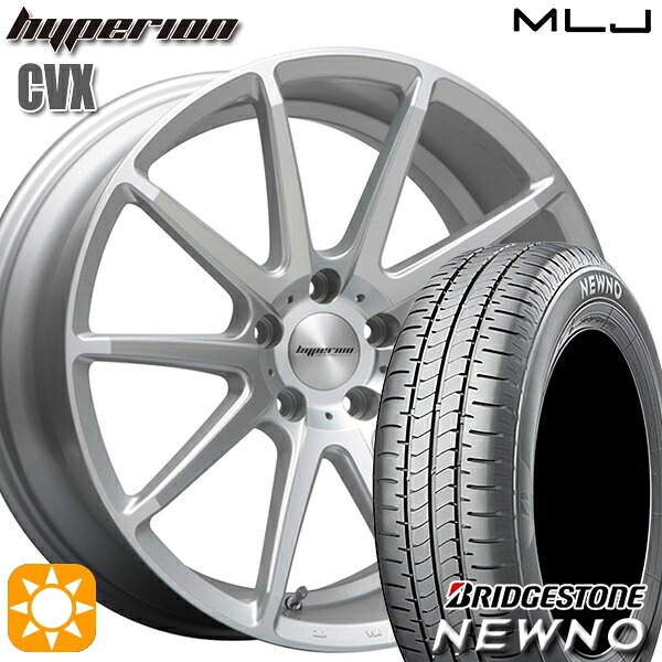 235/50R18 97V ブリヂストン ニューノ MLJ ハイペリオン CVX セミグロスポリッシュ/シルバー 18インチ 8.0J 5H114.3 サマータイヤホイールセット｜タイヤホイール激安王国