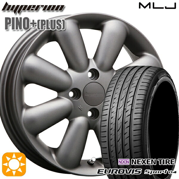 165/60R14 75H ロードストーン ユーロビズ Sport 04 MLJ ハイペリオン ピノプラス マットガンメタ 14インチ 4.5J 4H100 サマータイヤホイールセット|タイヤホイール激安王国