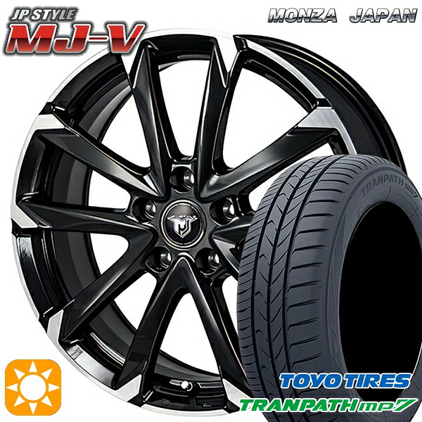 215/60R17 96H トーヨー トランパス mp7 モンツァ JPスタイル MJ-V ブラックメタリック/ポリッシュ 17インチ 7.0J 5H114.3 サマータイヤホイールセット|タイヤホイール激安王国