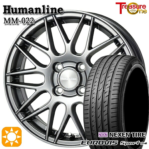 エブリィワゴン 165/60R14 75H ロードストーン ユーロビズ Sport 04 トレジャーワン ヒューマンライン MM022 DG 14インチ 4.5J 4H100 サマータイヤホイールセット
