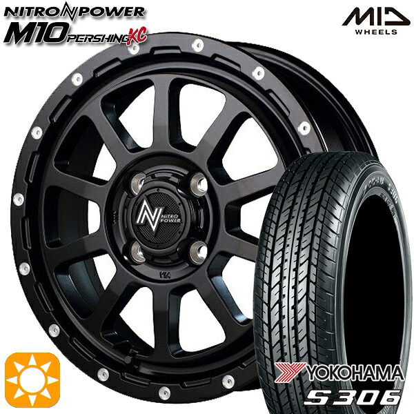 155/65R14 75S ヨコハマ S306 MID ナイトロパワー M10パーシングKC SBM 14インチ 4.5J 4H100 サマータイヤホイールセット|タイヤホイール激安王国