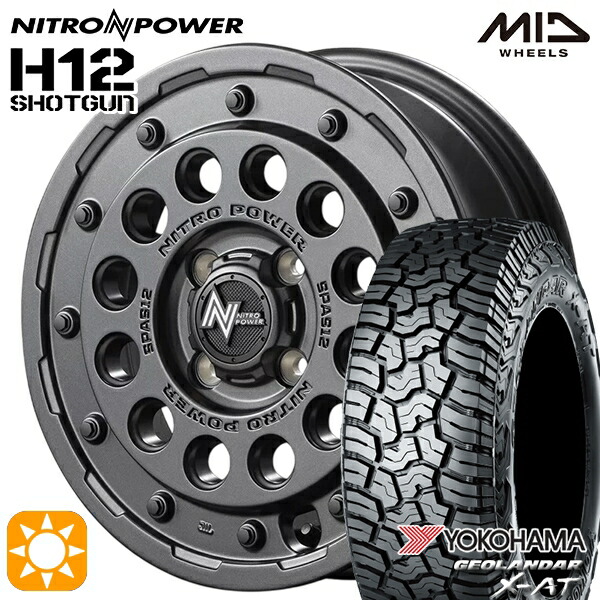 アゲトラ 145R14C 85/83Q ヨコハマ ジオランダーX-AT G016 MID ナイトロパワー H12ショットガン BBK 14インチ 4.5J 4H100 サマータイヤホイールセット