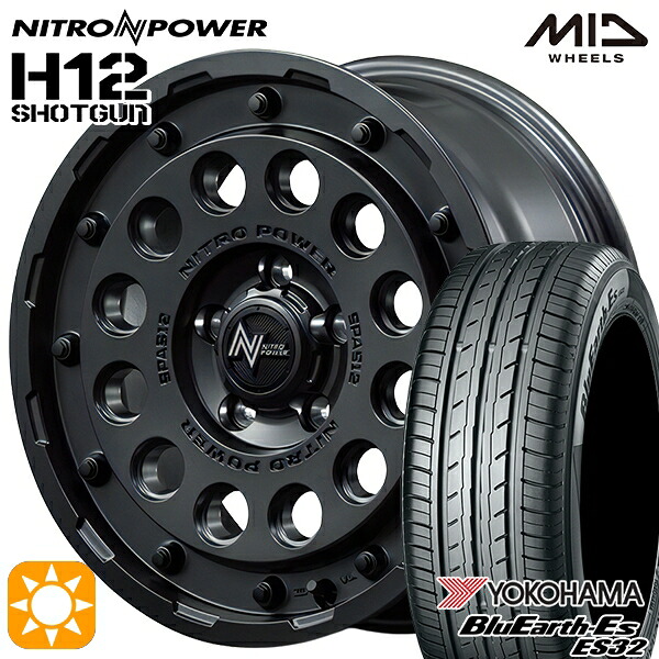 205/65R16 95H ヨコハマ ブルーアース ES32 MID ナイトロパワー H12ショットガン BBK 16インチ 7.0J 5H114.3 サマータイヤホイールセット|タイヤホイール激安王国