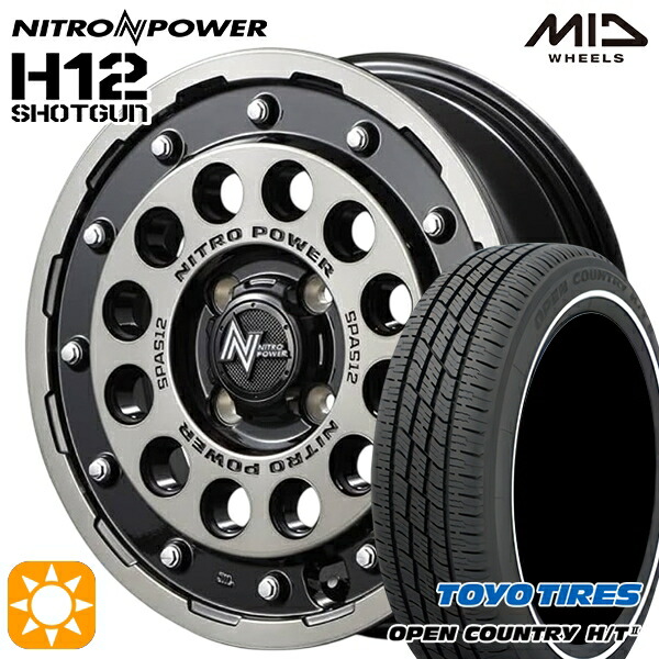155/65R14 75H トーヨー オープンカントリー H/T2 WR MID ナイトロパワー H12ショットガン BKM 14インチ 4.5J 4H100 サマータイヤホイールセット|タイヤホイール激安王国