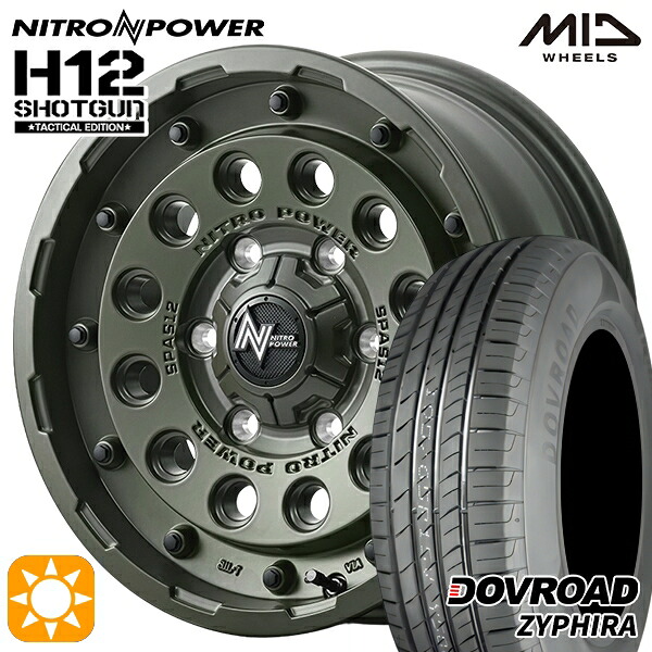 215/65R16 98H DOVROAD ザイファイラ MID ナイトロパワー H12ショットガン タクティカルエディション SOG 16インチ 7.0J 5H114.3+40 サマータイヤホイールセット|タイヤホイール激安王国