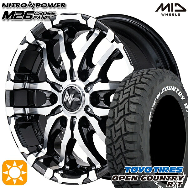 215/65R16C 109/107Q トーヨー オープンカントリー R/T ホワイトレター MID ナイトロパワー M26クロスファング BMM 16インチ 6.5J 6H139.7 サマータイヤホイールセット|タイヤホイール激安王国