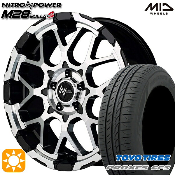 エスティマ ヤリスクロス 215/60R16 95H トーヨー プロクセス CF3 MID ナイトロパワー M28バレットS BMC 16インチ 7.0J 5H114.3 サマータイヤホイールセット