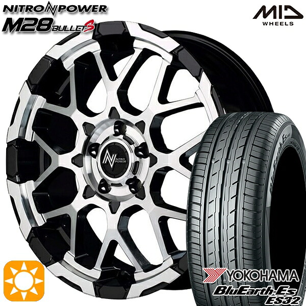 セレナ 215/40R18 85W ヨコハマ ブルーアース ES32 MID ナイトロパワー M28バレットS BMC 18インチ 7.0J 5H114.3 サマータイヤホイールセット｜タイヤホイール激安王国