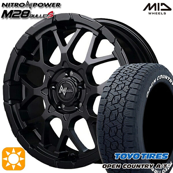 デリカD5 215/70R16 100T トーヨー オープンカントリーA/T3 ホワイトレター MID ナイトロパワー M28バレットS SBK 16インチ 7.0J 5H114.3 サマータイヤホイールセット｜タイヤホイール激安王国