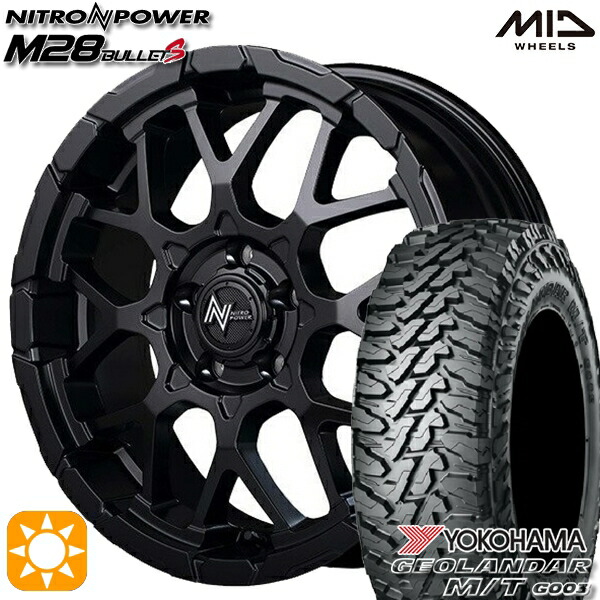 225/70R16 103S ヨコハマ ジオランダーM/T G003 MID ナイトロパワー M28バレットS SBK 16インチ 7.0J 5H114.3 サマータイヤホイールセット
