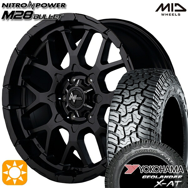 4/10ﾎﾟｲﾝﾄ10倍★200系ハイエース 215/65R16 109/107Q ヨコハマ ジオランダー X-AT G016 OWL MID ナイトロパワー M28バレット SBM 16インチ 6.5J 6H139.7 サマータイヤホイールセット
