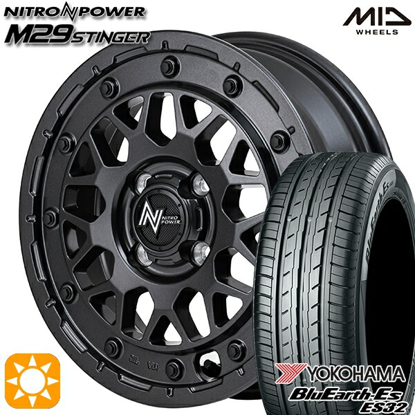 4/10ﾎﾟｲﾝﾄ10倍★165/60R15 77H ヨコハマ ブルーアース ES32 MID ナイトロパワー M29スティンガー BBK 15インチ 5.0J 4H100 サマータイヤホイールセット 72,930円