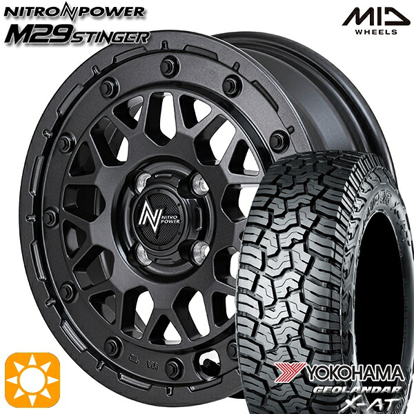 165/60R15 77H ヨコハマ ジオランダーX-AT G016 MID ナイトロパワー M29スティンガー BBK 15インチ 5.0J 4H100 サマータイヤホイールセット|タイヤホイール激安王国