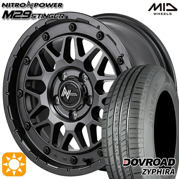 215/65R16 98H DOVROAD ザイファイラ MID ナイトロパワー M29スティンガー BBK 16インチ 7.0J 5H114.3 サマータイヤホイールセット