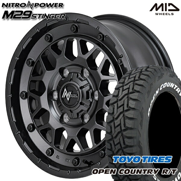215/65R16C 109/107Q トーヨー オープンカントリー R/T ホワイトレター MID ナイトロパワー M29スティンガー BBK 16インチ 6.5J 6H139.7 サマータイヤホイールセット｜タイヤホイール激安王国