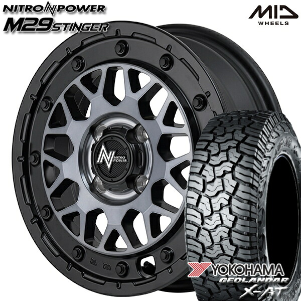 155/65R14 78/75Q ヨコハマ ジオランダー X-AT G016 MID ナイトロパワー M29スティンガー SBC 14インチ 4.5J 4H100 サマータイヤホイールセット|タイヤホイール激安王国