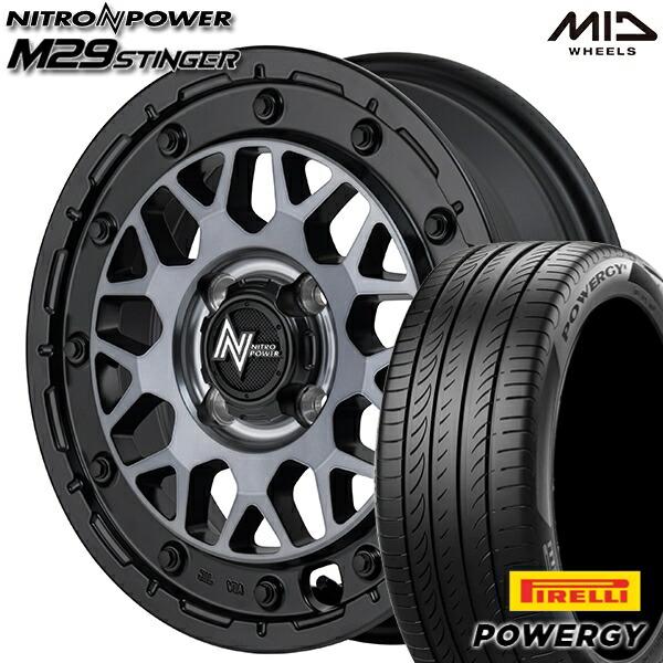 165/55R15 75H ピレリ パワジー MID ナイトロパワー M29スティンガー SBC 15インチ 5.0J 4H100 サマータイヤホイールセット｜タイヤホイール激安王国