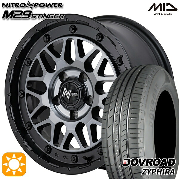 215/65R16 98H DOVROAD ザイファイラ MID ナイトロパワー M29スティンガー SBC 16インチ 7.0J 5H114.3 サマータイヤホイールセット|タイヤホイール激安王国