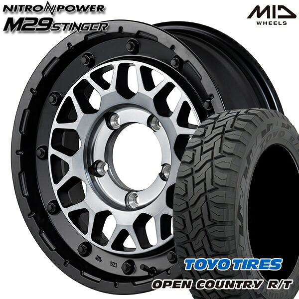 215/70R16 100Q トーヨー オープンカントリー R/T MID ナイトロパワー M29スティンガー SBC 16インチ 6.0J 5H139.7 サマータイヤホイールセット|タイヤホイール激安王国