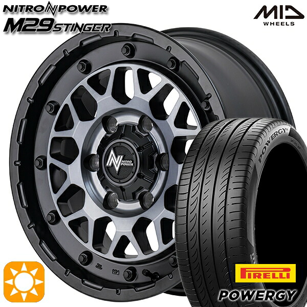 215/60R17 96V ピレリ パワジー MID ナイトロパワー M29スティンガー SBC 17インチ 6.5J 6H139.7 サマータイヤホイールセット