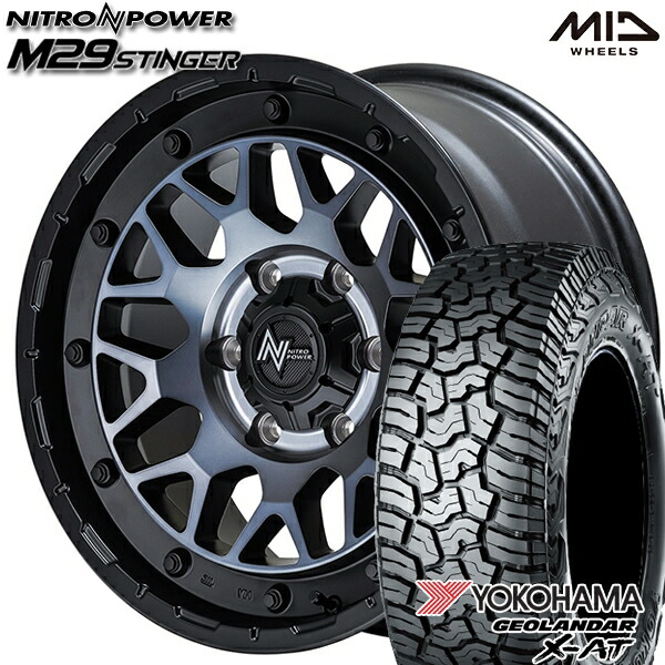 265/70R17 ヨコハマ ジオランダー X-AT G016 MID ナイトロパワー M29スティンガー SBC 17インチ 8.0J 6H139.7 サマータイヤホイールセット