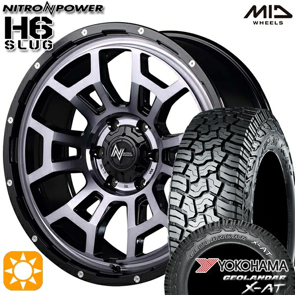 200系ハイエース 215/65R16 109/107Q ヨコハマ ジオランダー X-AT G016 OWL MID ナイトロパワー H6スラッグ BPC 16インチ 6.5J 6H139.7 サマータイヤホイールセット