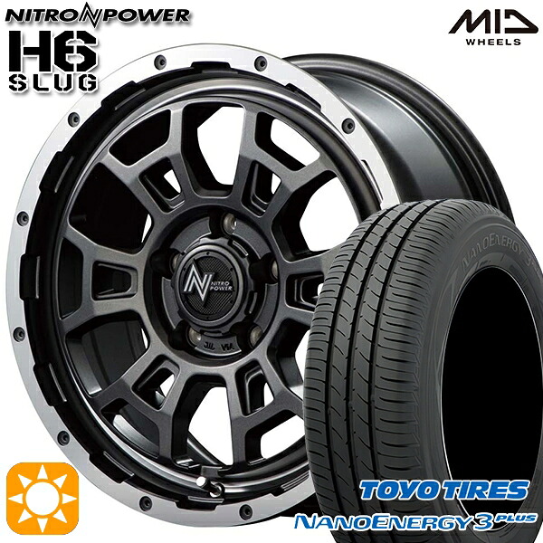 215/60R16 95H トーヨー ナノエナジー3プラス MID ナイトロパワー H6スラッグ SGV 16インチ 7.0J 5H114.3 サマータイヤホイールセット|タイヤホイール激安王国